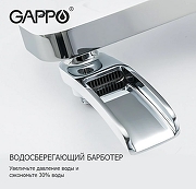 Смеситель для ванны Gappo G48 G3248-8 Белый Хром-5