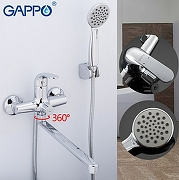 Смеситель для ванны Gappo G35 G2235 универсальный Хром-3