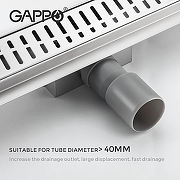 Душевой лоток Gappo G85007-3 с решеткой Нержавеющая сталь-3