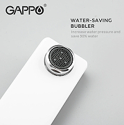 Смеситель на борт ванны Gappo G17-8 G1117-8 Белый Хром-4