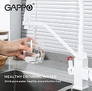 Смеситель для кухни Gappo G17-8 G4317-8 Белый-4