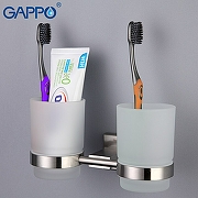 Стакан для зубных щеток Gappo G17 G1708 двойной Сатин-3