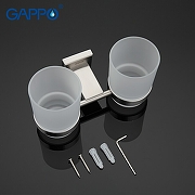 Стакан для зубных щеток Gappo G17 G1708 двойной Сатин-4