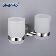 Стакан для зубных щеток Gappo G17 G1708 двойной Сатин-6