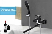 Смеситель для ванны Gappo G50 G2250 универсальный Черный матовый-3