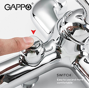 Смеситель для ванны Gappo G88 G3288 Хром-6