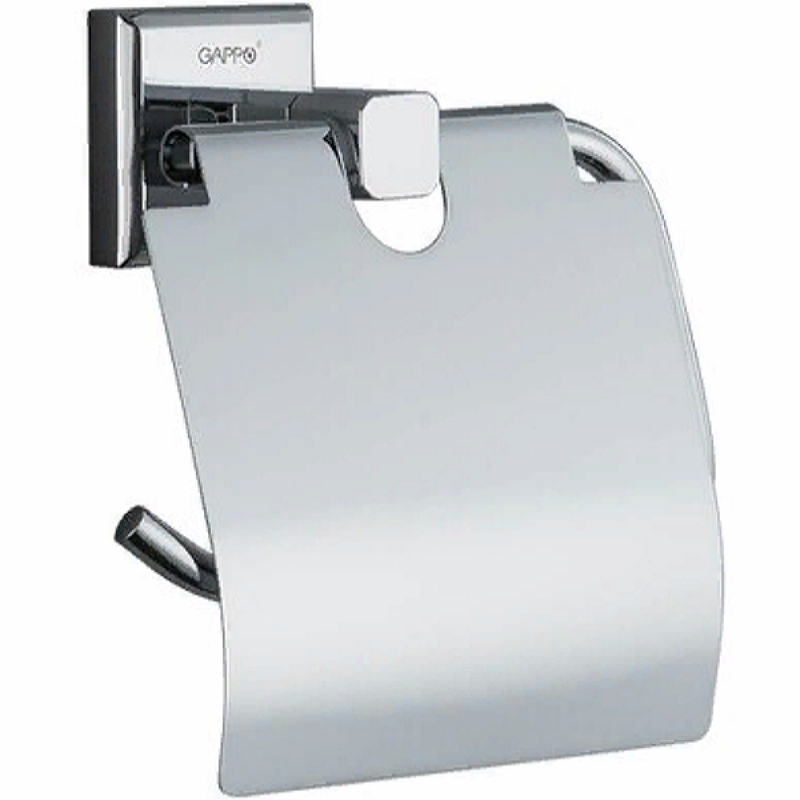 Держатель туалетной бумаги Gappo G38 G3803 с крышкой Хром двойной крючок gappo g38 g3805 2 хром