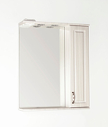 Зеркало со шкафом Style Line Олеандр 2 Люкс 65 ЛС-00000202 с подсветкой Рельеф пастель-1