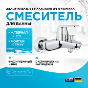 Смеситель для ванны Grohe Eurosmart Cosmopolitan 32831000 Хром