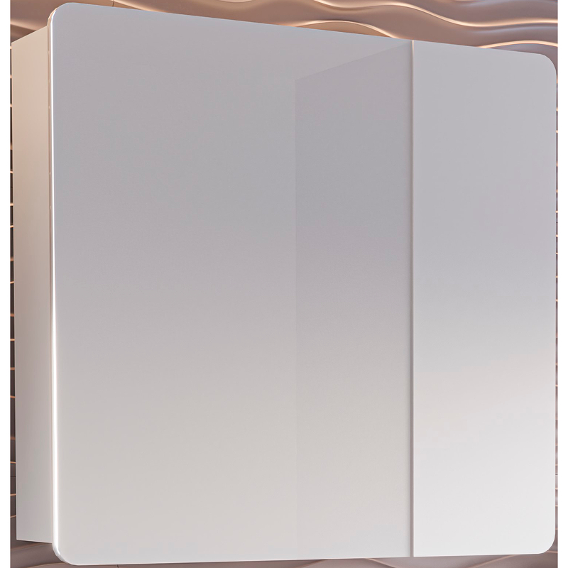 Зеркальный шкаф Stella Polar Адель 80 SP-00001101 Белый зеркальный шкаф 100х70 см белый глянец белый матовый stella polar концепт sp 00000135
