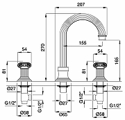 Смеситель для раковины Cezares Olimp BLS2-А OLIMP-BLS2-A-01-O Хром-2