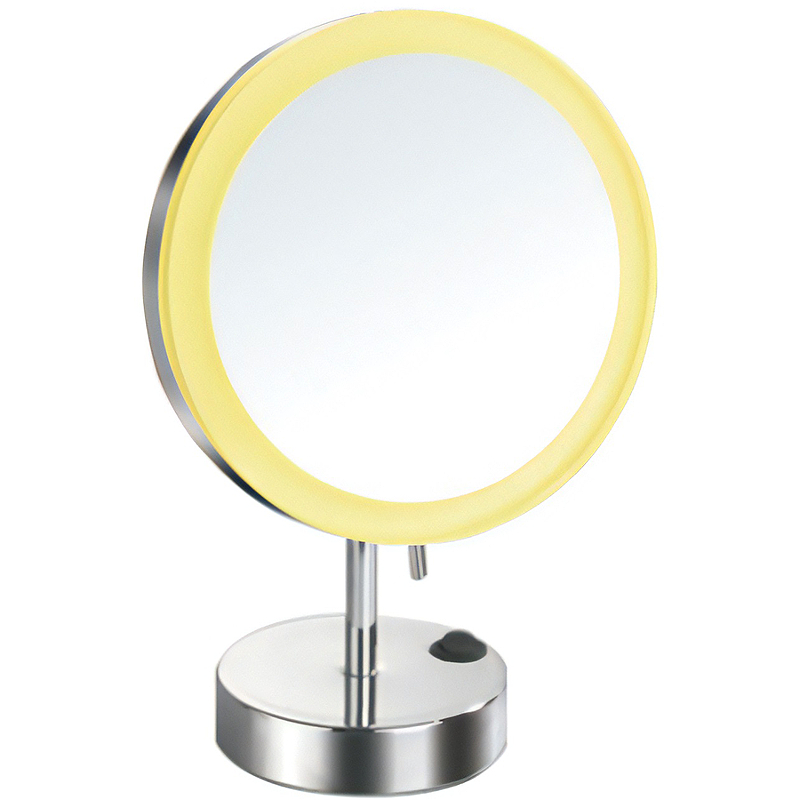 Косметическое зеркало Gappo G6204 с подсветкой Хром зеркало косметическое 20x14 см quadro wenko серебро
