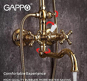 Душевая система Gappo G89-4 G2489-4 Бронза-2