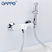 Гигиенический душ со смесителем Gappo G48 G2048-8 Белый Хром-3