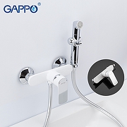 Гигиенический душ со смесителем Gappo G48 G2048-8 Белый Хром-4