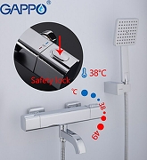 Смеситель для ванны Gappo G3291 с термостатом Хром-1