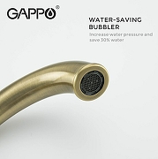 Смеситель на борт ванны Gappo G89-4 G1189-4 Бронза-8