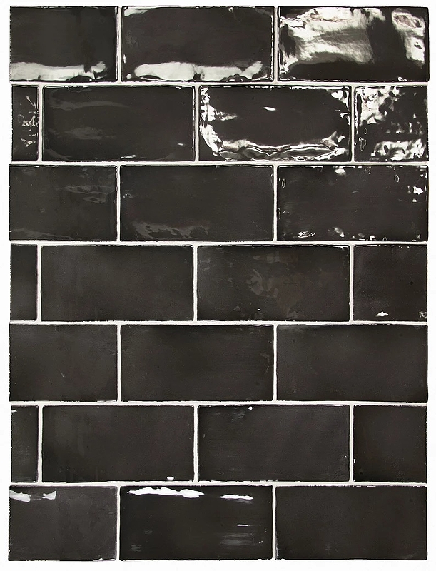 Керамическая плитка Equipe Manacor Black 26906 настенная 7,5х15 см