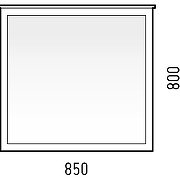 Зеркало Corozo Таормина 85 SD-00001109 Белое-4