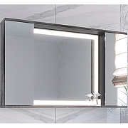 Зеркало со шкафом Stella Polar Дэрри 100 SP-00001039 с подсветкой Бетон Цемент