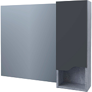 Зеркало со шкафом Stella Polar Абигель 80 SP-00001106 Серое Цемент