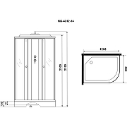 Душевая кабина Niagara Eco 120x80 L NG-4312-14L без гидромассажа-13