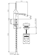 Смеситель для биде Bossini Apice E89601.073 Черный матовый-3