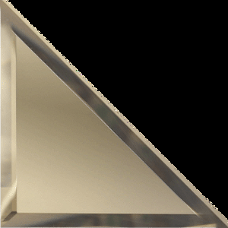 цена Зеркальная плитка ДСТ Бронза треугольная с фацетом 10мм ТЗБ1-04 30х30 см