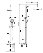 Душевая система Cersanit Brasko 63066 с термостатом Хром-10