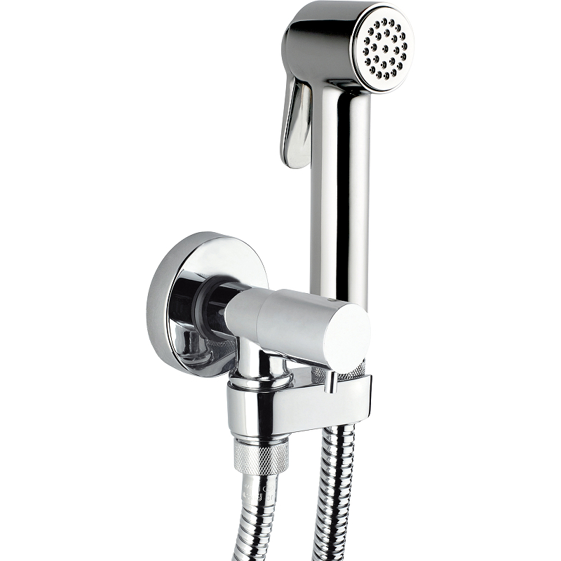 Гигиенический душ с запорным вентилем Bossini Paloma Brass E57033B.030 Хром гигиенический душ со смесителем bossini paloma brass e34007b 030 хром