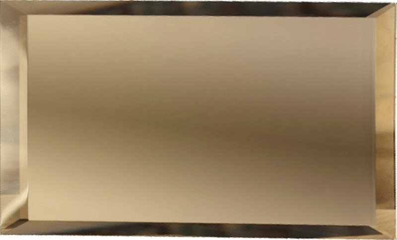 Зеркальная плитка ДСТ Бронза прямоугольная с фацетом 10мм ПЗБ1-01 12х24 см фото