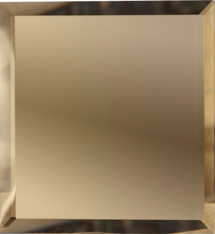 Зеркальная плитка ДСТ Бронза квадратная с фацетом 10мм КЗБ1-02 20х20 см фото