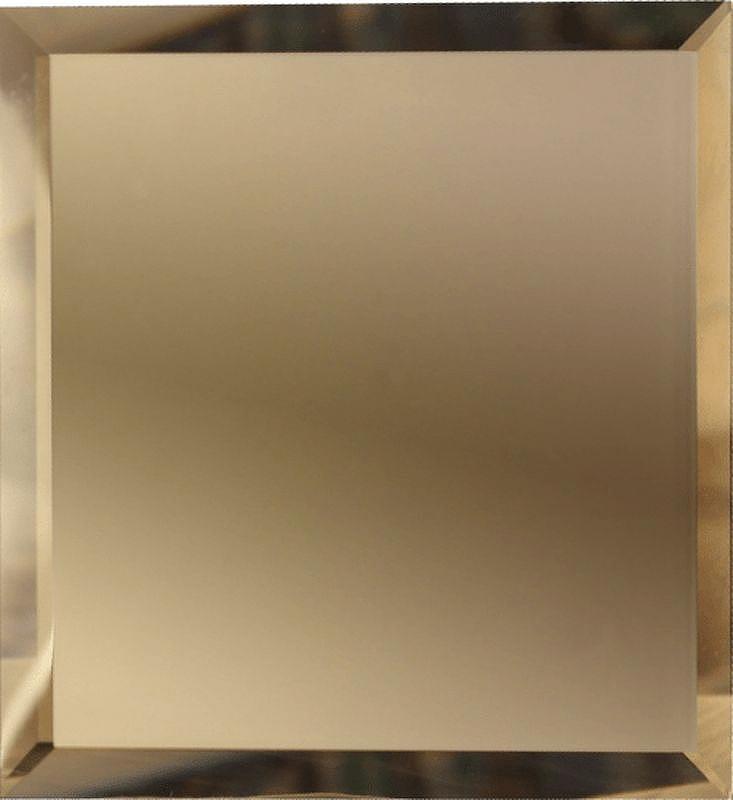 Зеркальная плитка ДСТ Бронза квадратная с фацетом 10мм КЗБ1-03 25х25 см - фото 1