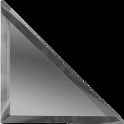 Зеркальная плитка ДСТ Графит треугольная с фацетом 10мм ТЗГ1-03 25х25 см