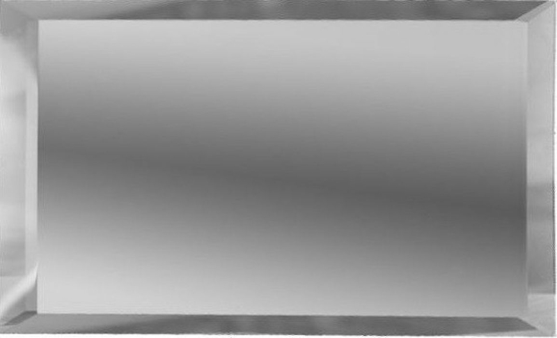 Зеркальная плитка ДСТ Серебро прямоугольная с фацетом 10мм ПЗС1-02 12х48 см