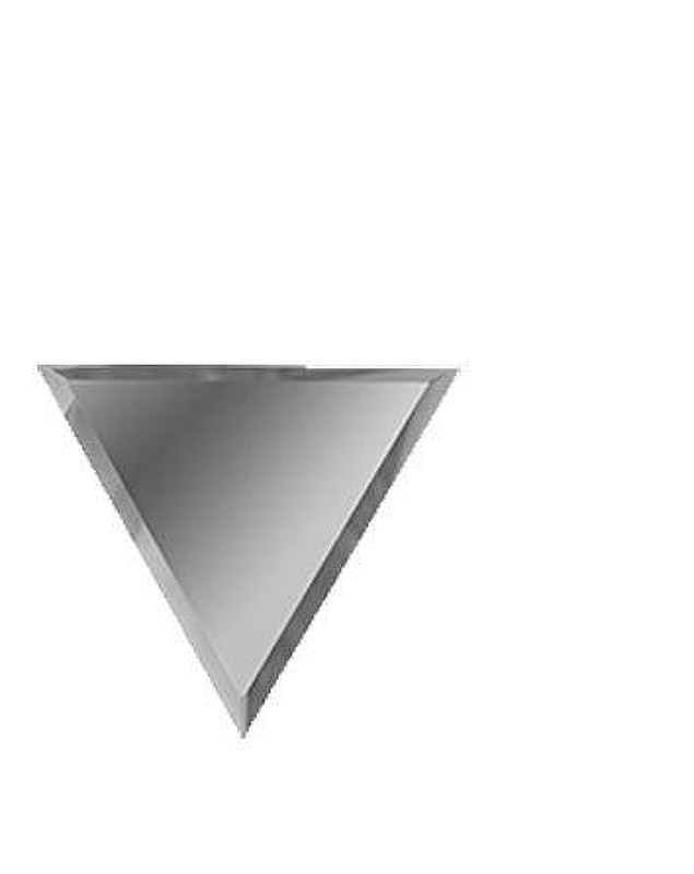 Зеркальная плитка ДСТ Серебро полуромб внутренний РЗС1-02 (вн) 25,5х30 см