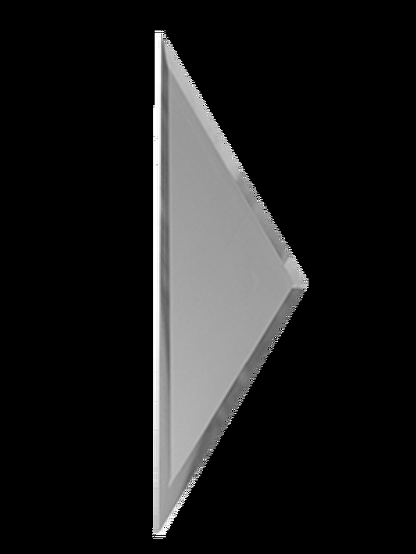 Зеркальная плитка ДСТ Серебро полуромб боковой РЗС1-01(б) 10х34 см фото