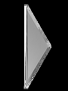 Зеркальная плитка ДСТ Серебро полуромб боковой РЗС1-01(б) 10х34 см