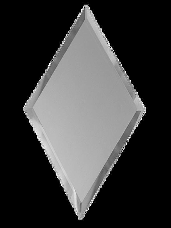 Зеркальная плитка ДСТ Серебро ромб боковой РЗС1-02 30х51 см фото