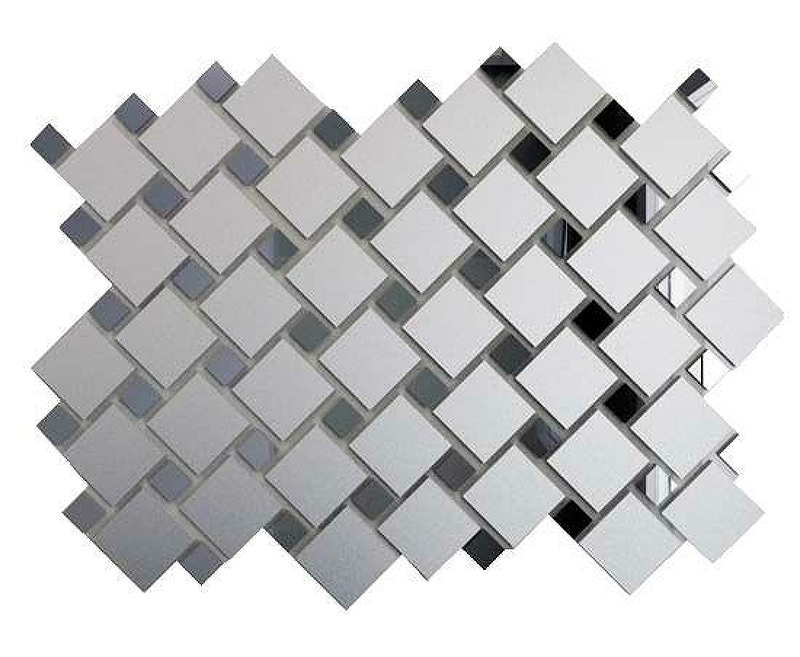 Зеркальная плитка ДСТ Зеркальная мозаика Серебро/Графит С70Г30 30х30 см