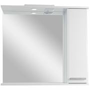 Зеркало со шкафом Sanstar Аура 80 R 294.1-2.4.1. с подсветкой Белое-1
