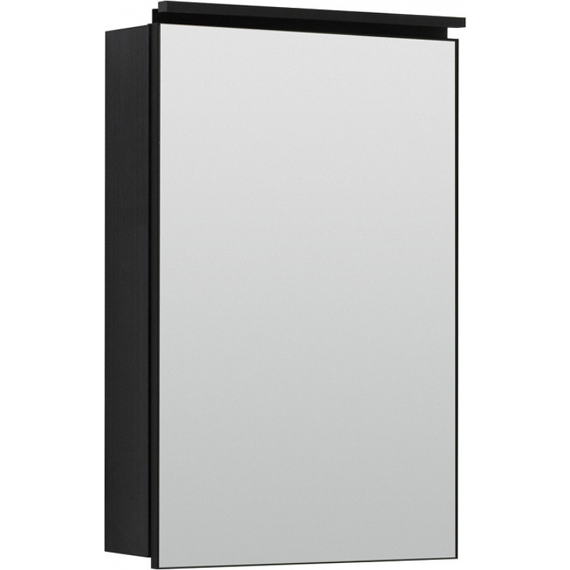 Зеркальный шкаф De Aqua Алюминиум 50 261756 с подсветкой Черный матовый