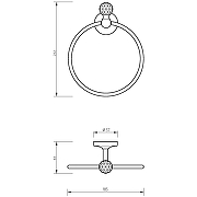 Кольцо для полотенец Migliore Amerida 16562 Бронза с кристаллом Swarovski-1