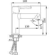 Смеситель для раковины Haiba HB10814-7 Черный матовый-2