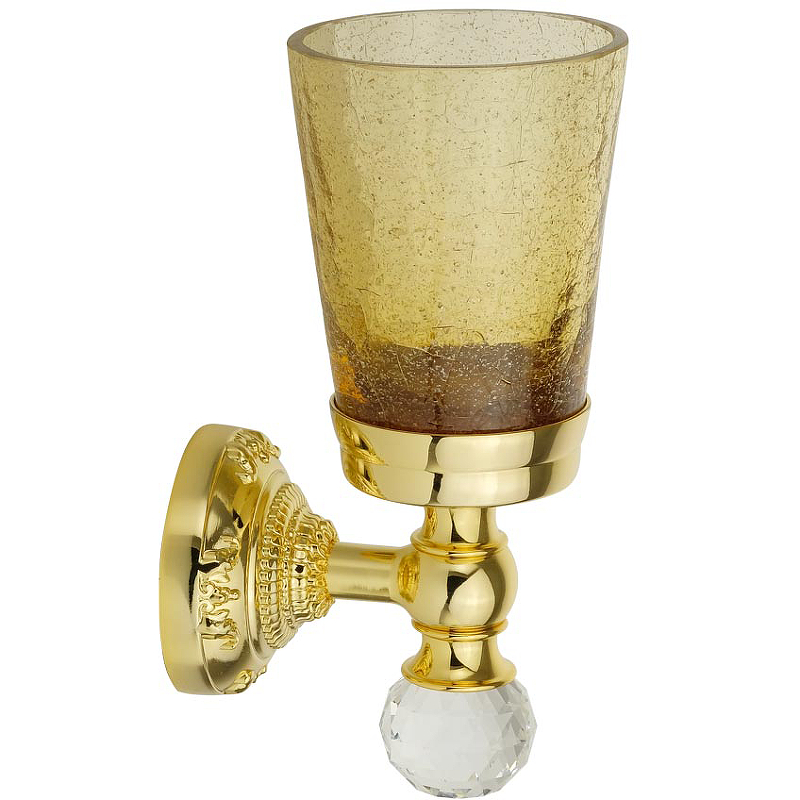 Стакан для зубных щеток Migliore Cristalia 16820 Золото с кристаллом Swarovski стакан для зубных щеток migliore amerida 16592 золото с кристаллом swarovski