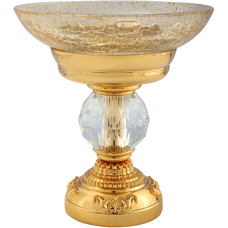 цена Мыльница Migliore Cristalia 16823 Золото с кристаллом Swarovski