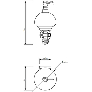 Дозатор для жидкого мыла Migliore Cristalia 16766 Бронза с кристаллом Swarovski-1