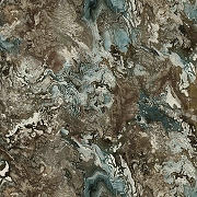 Обои Emiliana Parati  Carrara 3 84611 Винил на флизелине (1,06*10,05) Коричневый/Бирюзовый, Мрамор