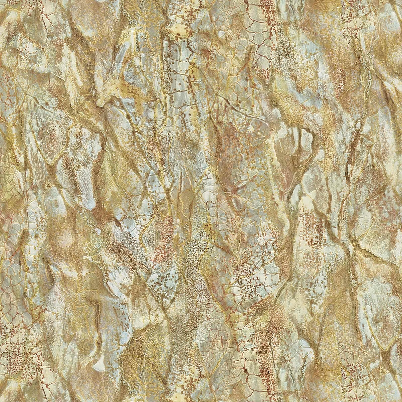 Обои Emiliana Parati Carrara 3 84621 Винил на флизелине (1,06*10,05) Золото/Бирюзовый, Мрамор