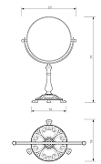 Косметическое зеркало Migliore Elisabetta 16999 с увеличением Бронза-1